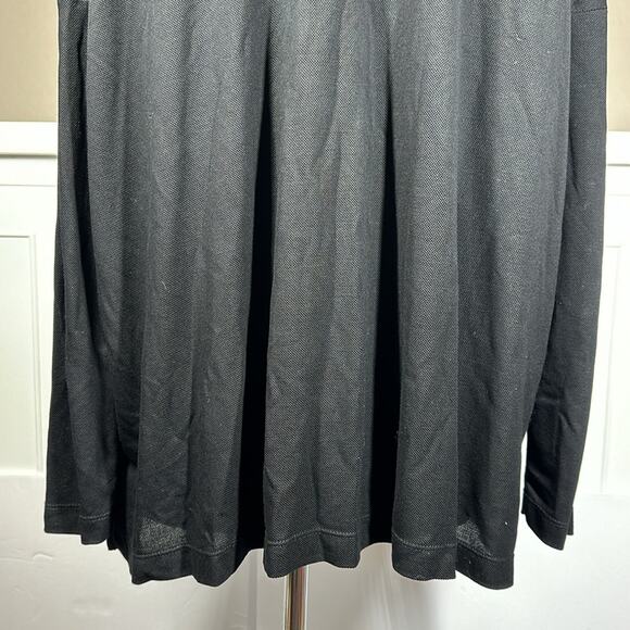 Zara W & B Long Sleeve V-Neck Semi-Sheer Black Delicate Blouse Top Size L - Picture 12 of 14